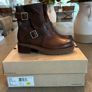 Korkease “Witz”  boots. Size 7. All Leather, Dark Brown. NIB. Never been worn.